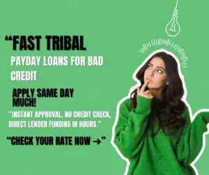 Woman thinking about tribal payday loans bad credit instant approval direct lender same day payout